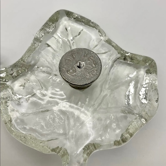 Gorgeous Metal and Murano Glass Knobs Blue and Clear - Picture 7 of 12